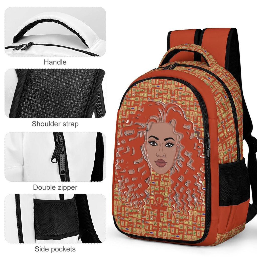 Nubian Girl Casual Backpack (Red-Rust) (6Colors Available) - Conscious Apparel Store