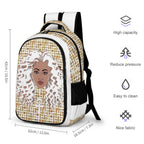 Nubian Girl Casual Backpack (White) (6Colors Available) - Conscious Apparel Store