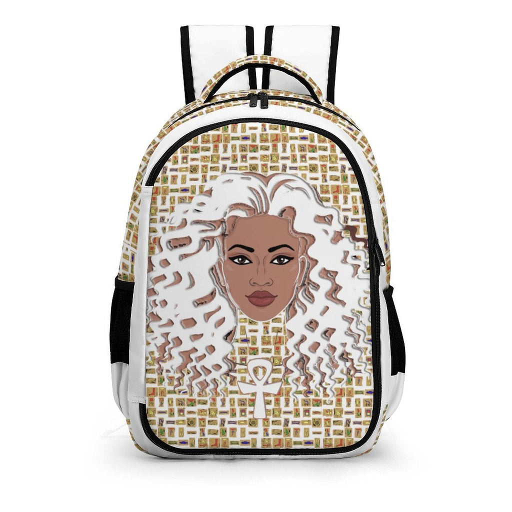 Nubian Girl Casual Backpack (White) (6Colors Available) - Conscious Apparel Store
