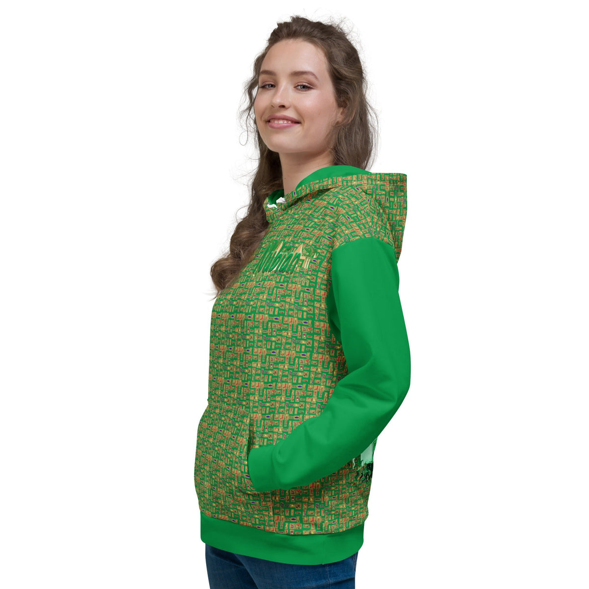 Nubian Girl (Green) Unisex Pullover Hoodie (6 Colors Available) - Conscious Apparel Store