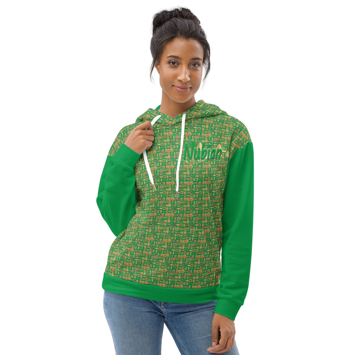 Nubian Girl (Green) Unisex Pullover Hoodie (6 Colors Available) - Conscious Apparel Store