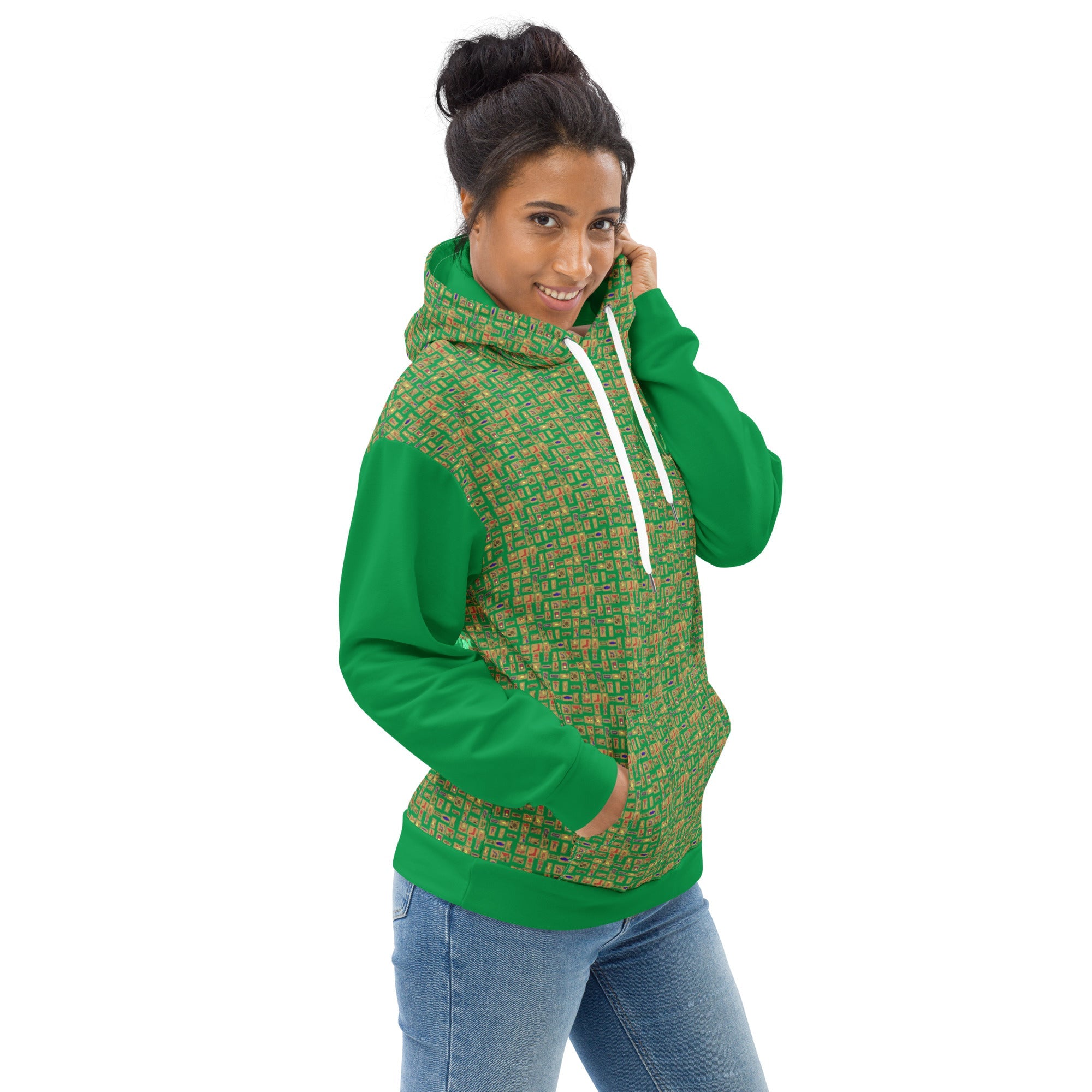 Nubian Girl (Green) Unisex Pullover Hoodie (6 Colors Available) - Conscious Apparel Store