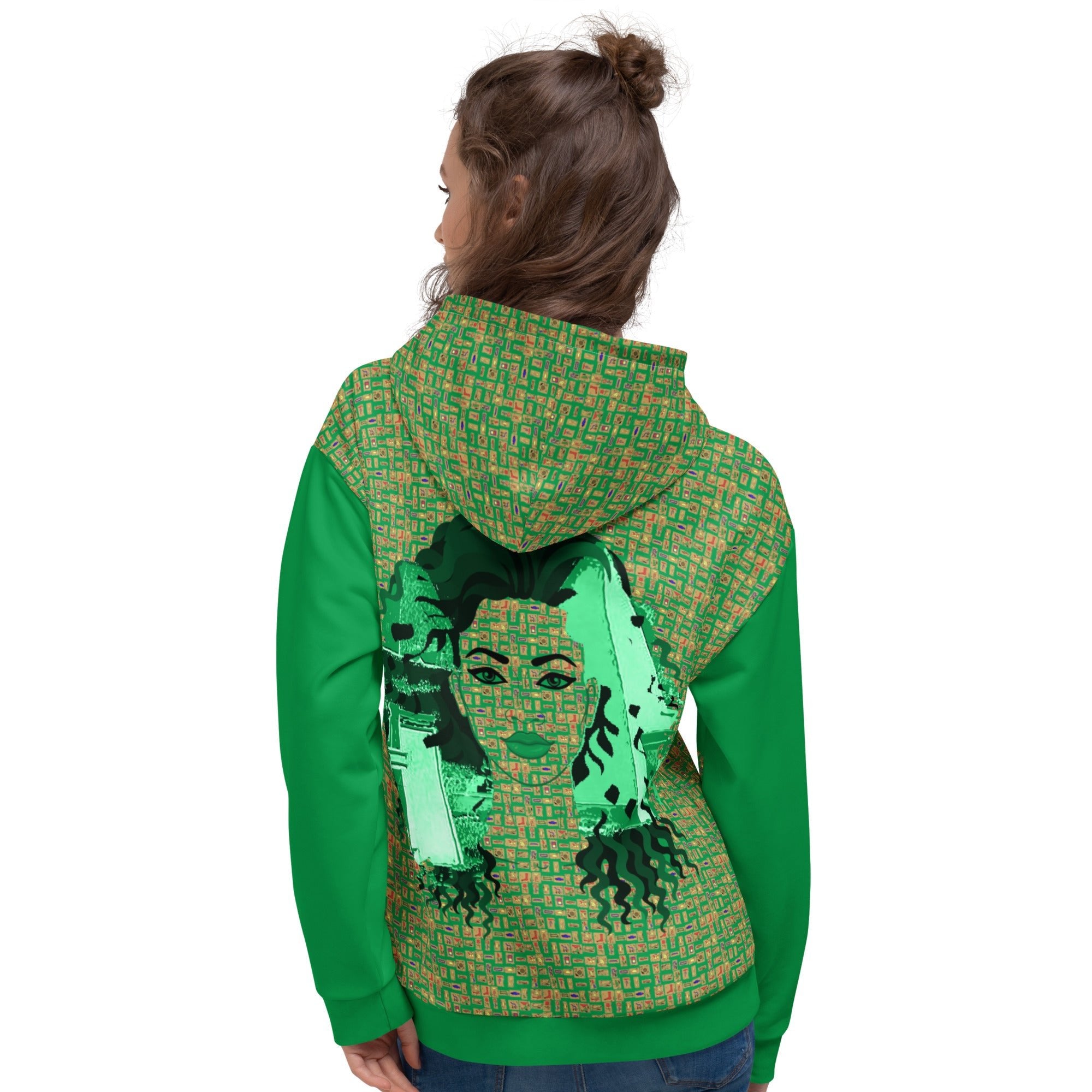 Nubian Girl (Green) Unisex Pullover Hoodie (6 Colors Available) - Conscious Apparel Store
