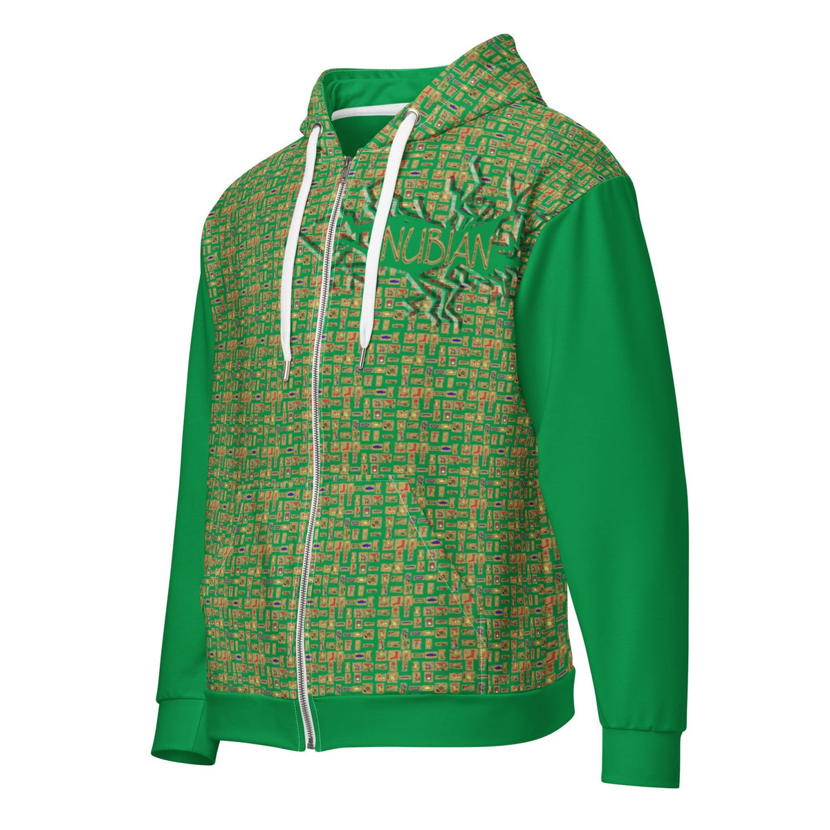 Nubian Girl (Green) Unisex zip hoodie (6 Colors Available) - Conscious Apparel Store