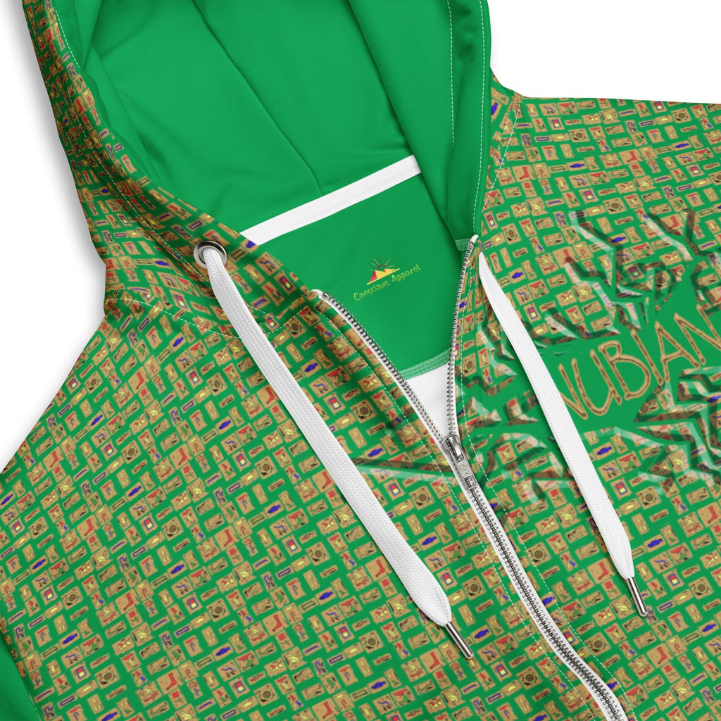 Nubian Girl (Green) Unisex zip hoodie (6 Colors Available) - Conscious Apparel Store