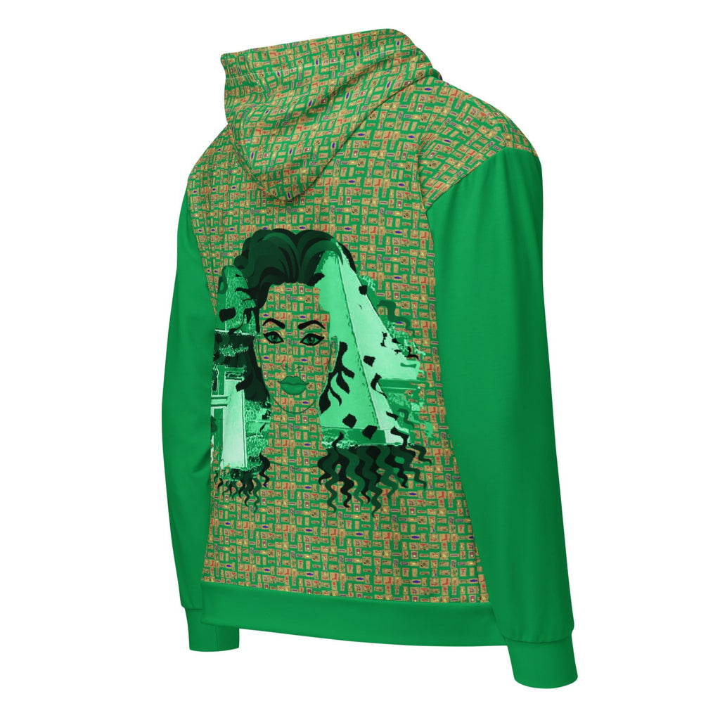 Nubian Girl (Green) Unisex zip hoodie (6 Colors Available) - Conscious Apparel Store