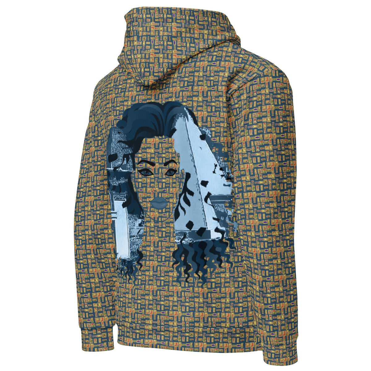 Nubian Girl II (Blue) Unisex Pullover Hoodie (6 Colors Available) - Conscious Apparel Store