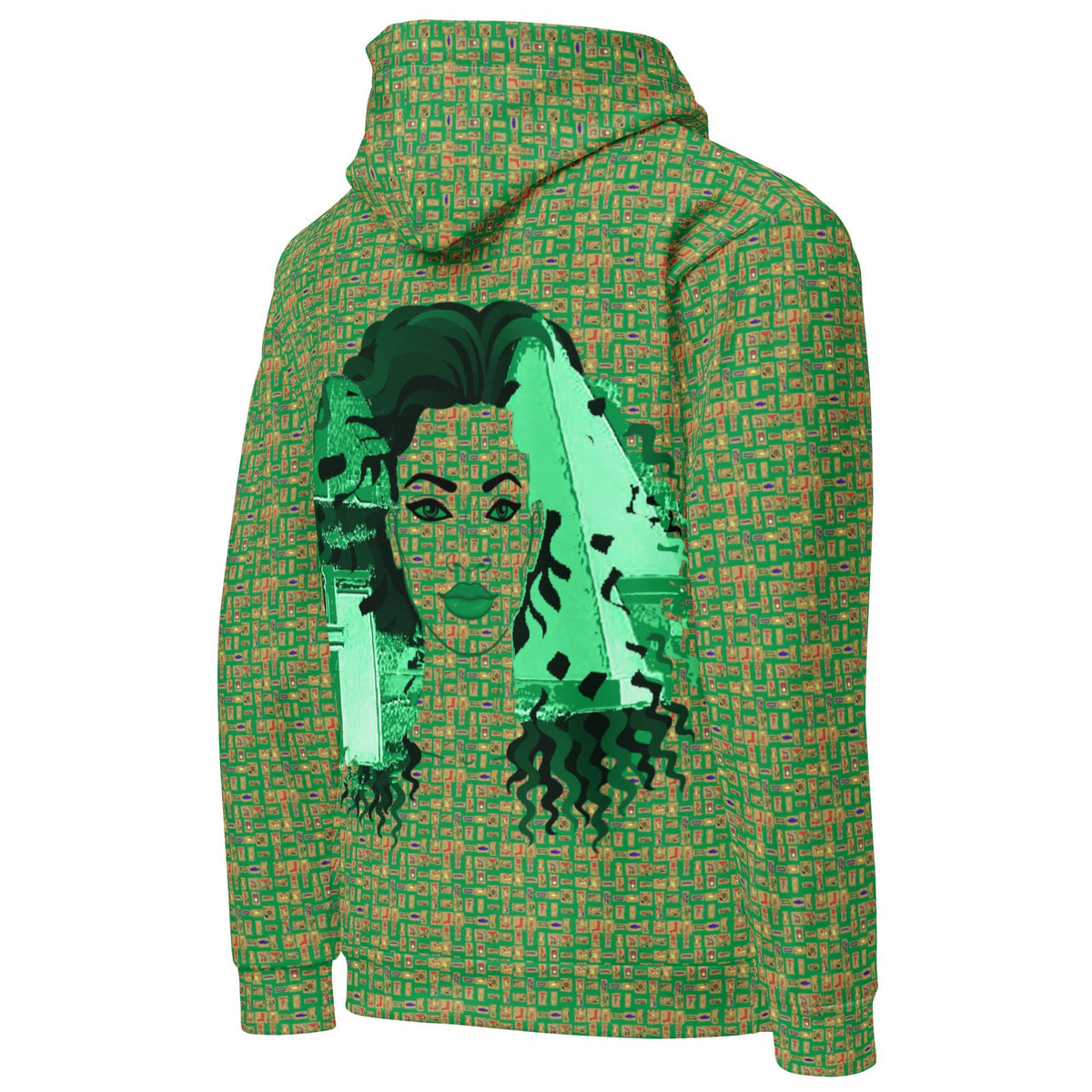 Nubian Girl II (Green) Unisex Pullover Hoodie (6 Colors Available) - Conscious Apparel Store