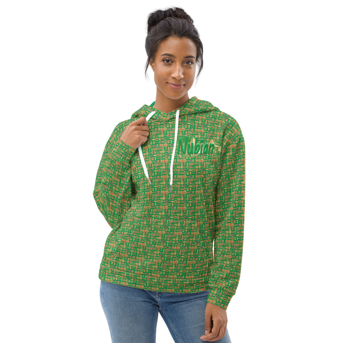 Nubian Girl II (Green) Unisex Pullover Hoodie (6 Colors Available) - Conscious Apparel Store