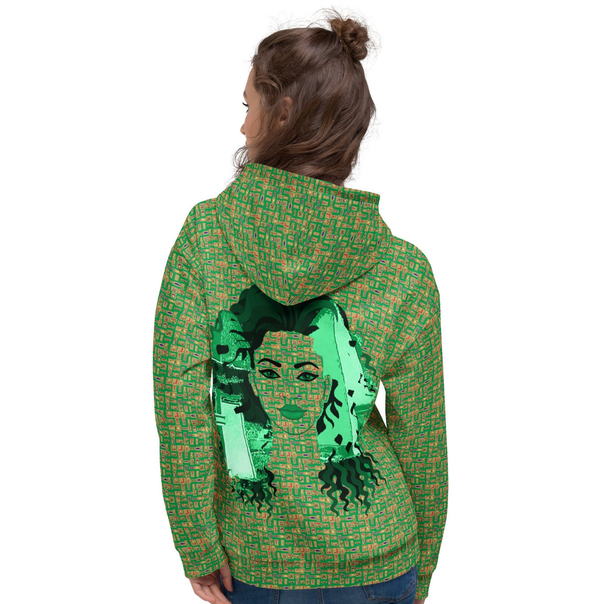 Nubian Girl II (Green) Unisex Pullover Hoodie (6 Colors Available) - Conscious Apparel Store
