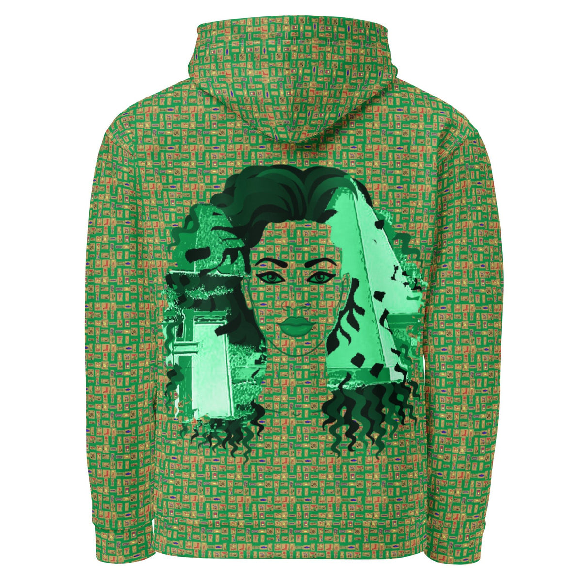 Nubian Girl II (Green) Unisex Pullover Hoodie (6 Colors Available) - Conscious Apparel Store