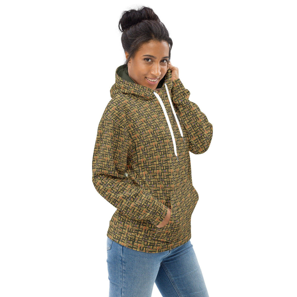 Nubian Girl II (Olive) Unisex Pullover Hoodie (6 Colors Available) - Conscious Apparel Store