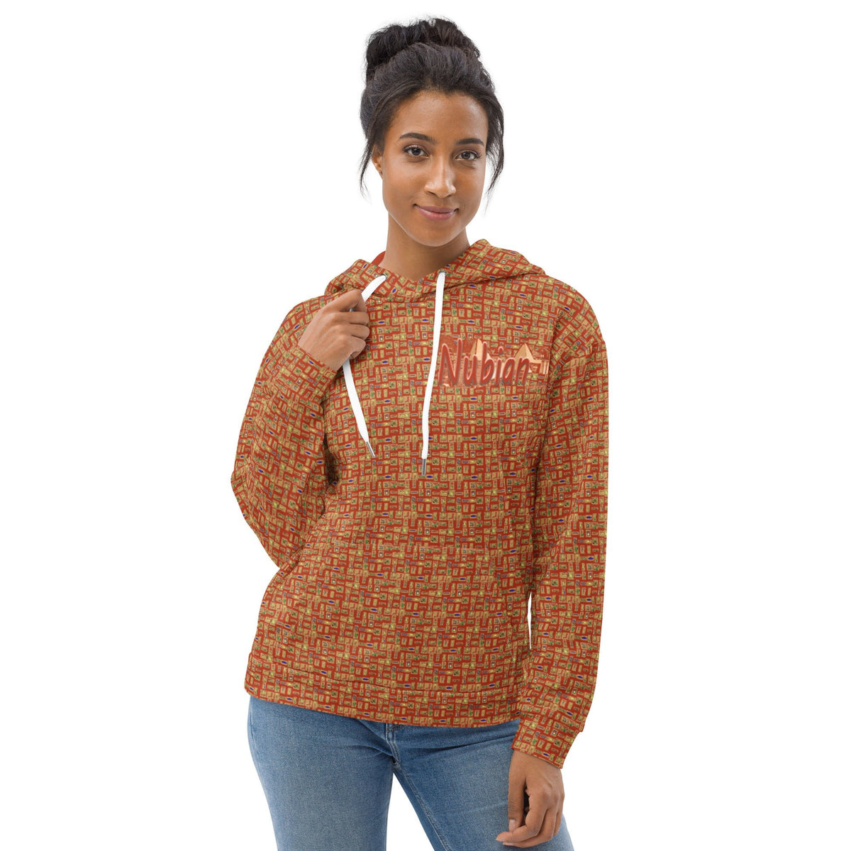Nubian Girl II (Red-Rust) Unisex Pullover Hoodie (6 Colors Available) - Conscious Apparel Store
