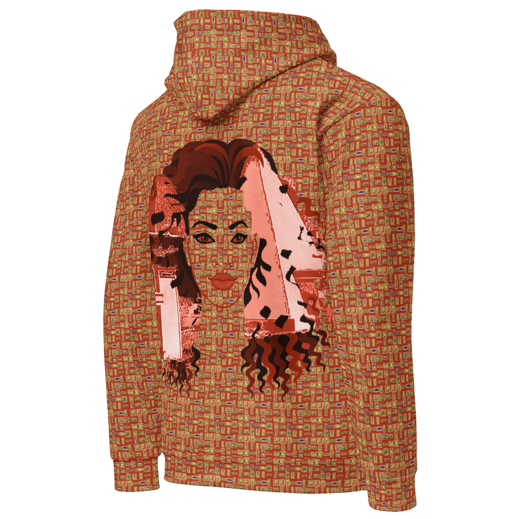 Nubian Girl II (Red-Rust) Unisex Pullover Hoodie (6 Colors Available) - Conscious Apparel Store