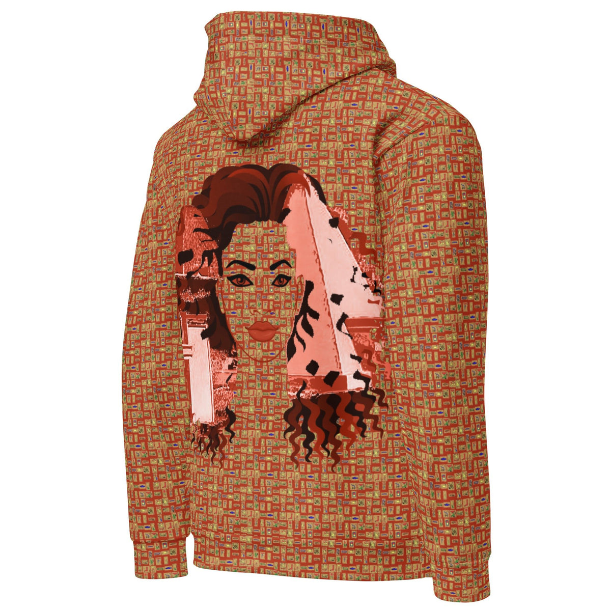 Nubian Girl II (Red-Rust) Unisex Pullover Hoodie (6 Colors Available) - Conscious Apparel Store