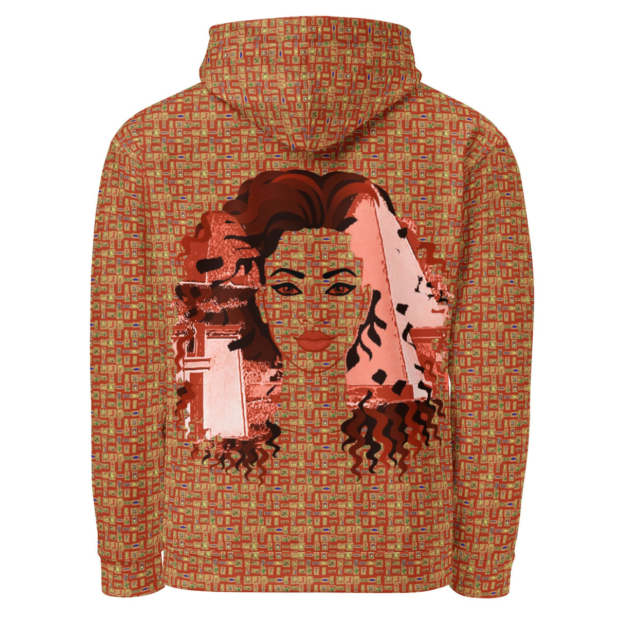 Nubian Girl II (Red-Rust) Unisex Pullover Hoodie (6 Colors Available) - Conscious Apparel Store