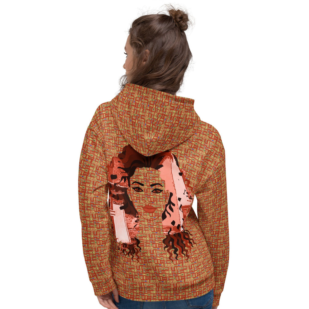 Nubian Girl II (Red-Rust) Unisex Pullover Hoodie (6 Colors Available) - Conscious Apparel Store