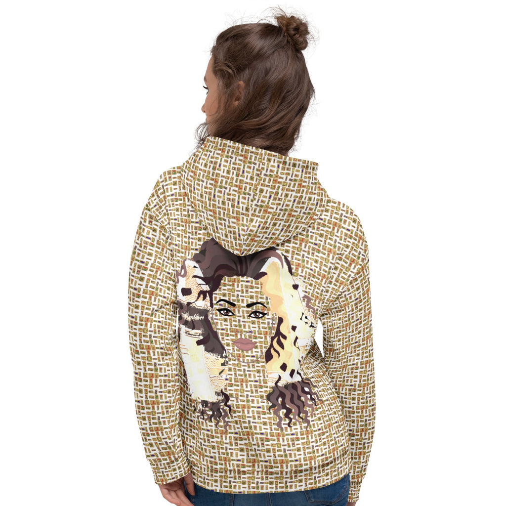 Nubian Girl II (White) Unisex Pullover Hoodie (6 Colors Available) - Conscious Apparel Store