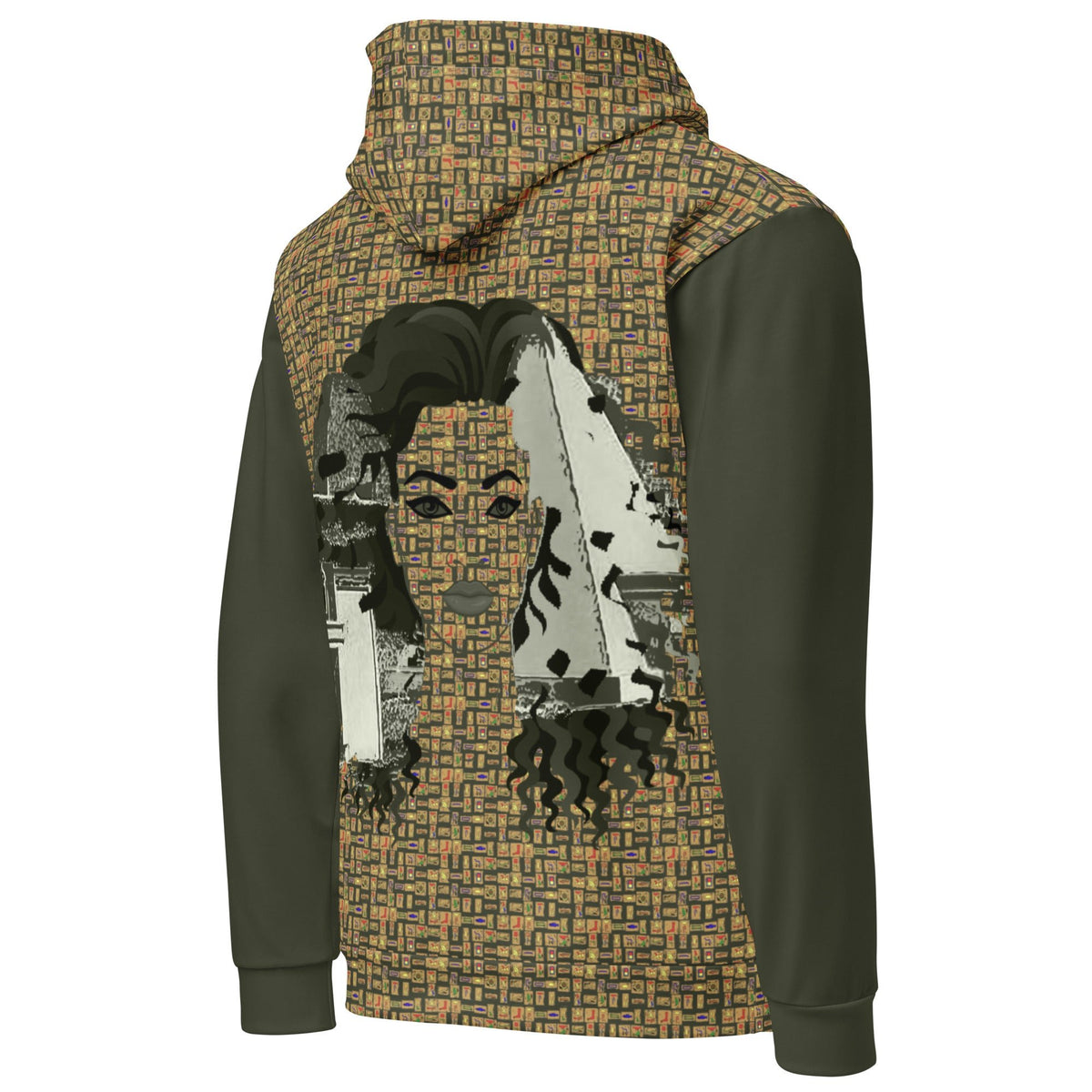 Nubian Girl (Olive) Unisex Pullover Hoodie (6 Colors Available) - Conscious Apparel Store