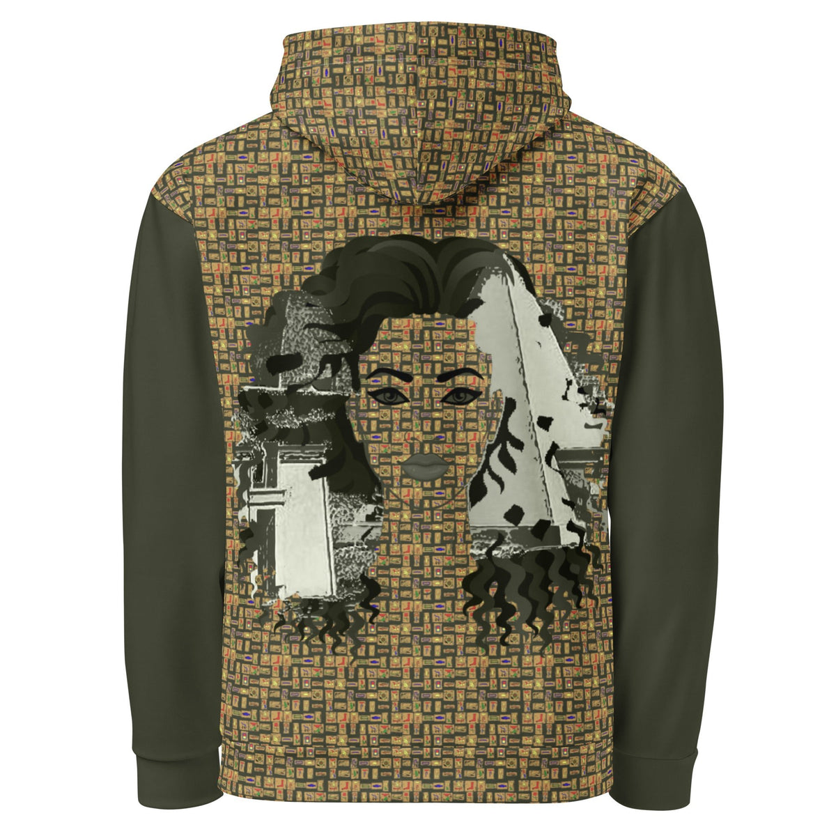 Nubian Girl (Olive) Unisex Pullover Hoodie (6 Colors Available) - Conscious Apparel Store