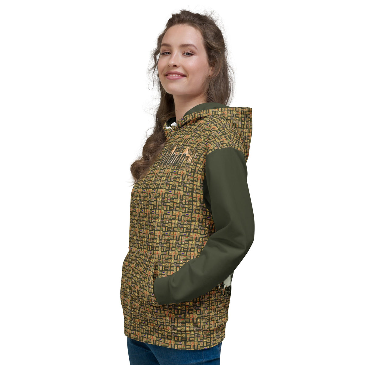 Nubian Girl (Olive) Unisex Pullover Hoodie (6 Colors Available) - Conscious Apparel Store