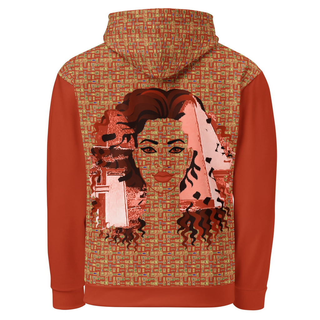 Nubian Girl (Red-Rust) Unisex Pullover Hoodie (6 Colors Available) - Conscious Apparel Store