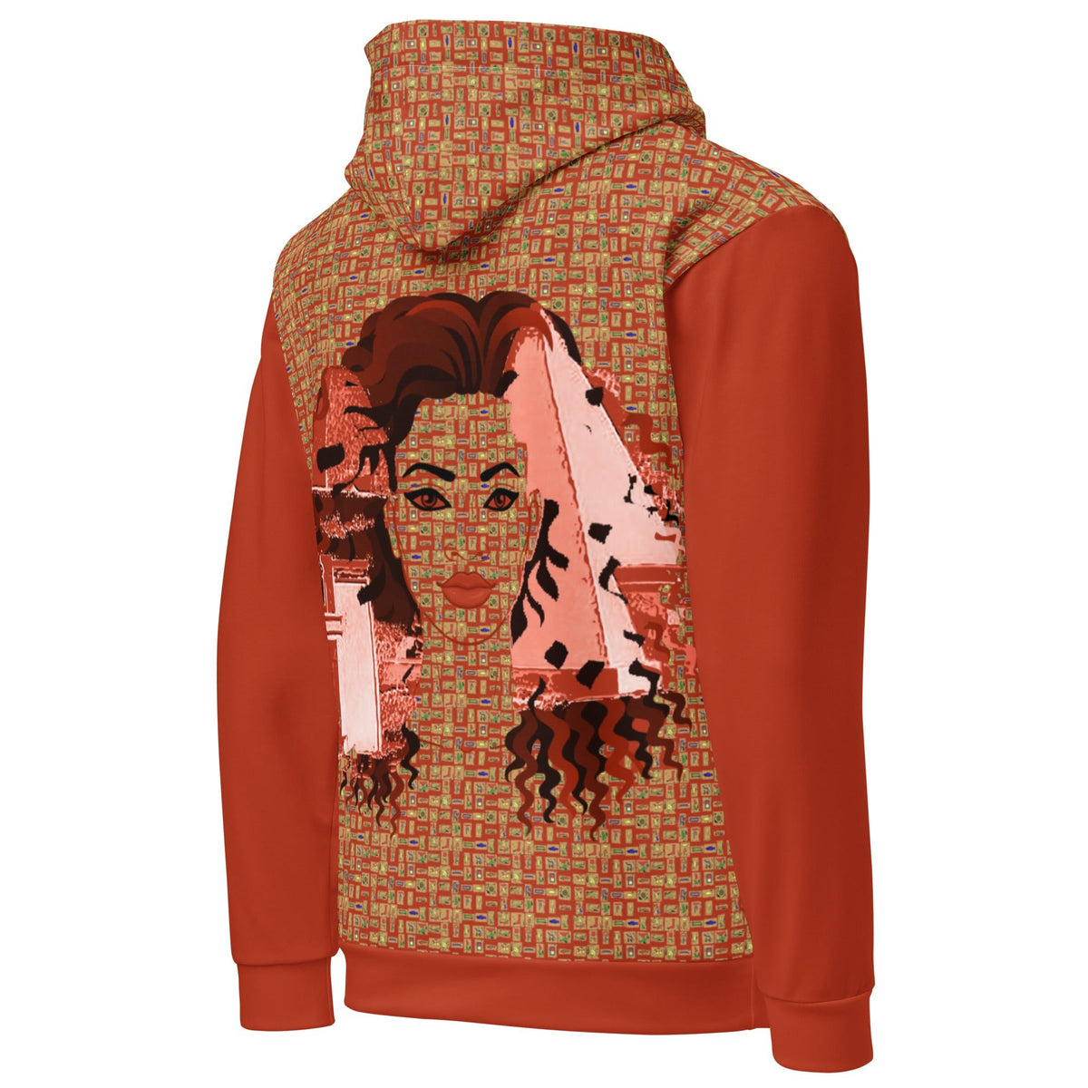 Nubian Girl (Red-Rust) Unisex Pullover Hoodie (6 Colors Available) - Conscious Apparel Store
