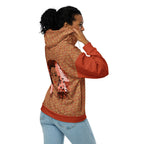 Nubian Girl (Red-Rust) Unisex zip hoodie (6 Colors Available) - Conscious Apparel Store