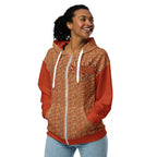 Nubian Girl (Red-Rust) Unisex zip hoodie (6 Colors Available) - Conscious Apparel Store