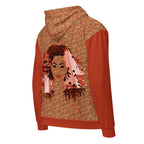 Nubian Girl (Red-Rust) Unisex zip hoodie (6 Colors Available) - Conscious Apparel Store