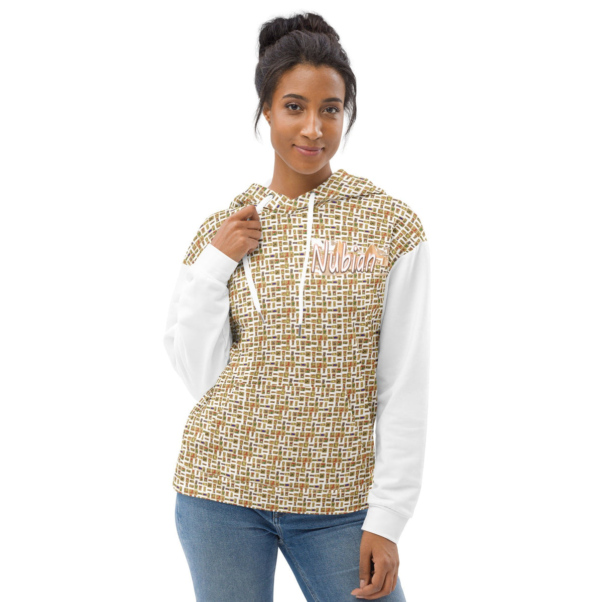 Nubian Girl (White) Unisex Pullover Hoodie (6 Colors Available) - Conscious Apparel Store