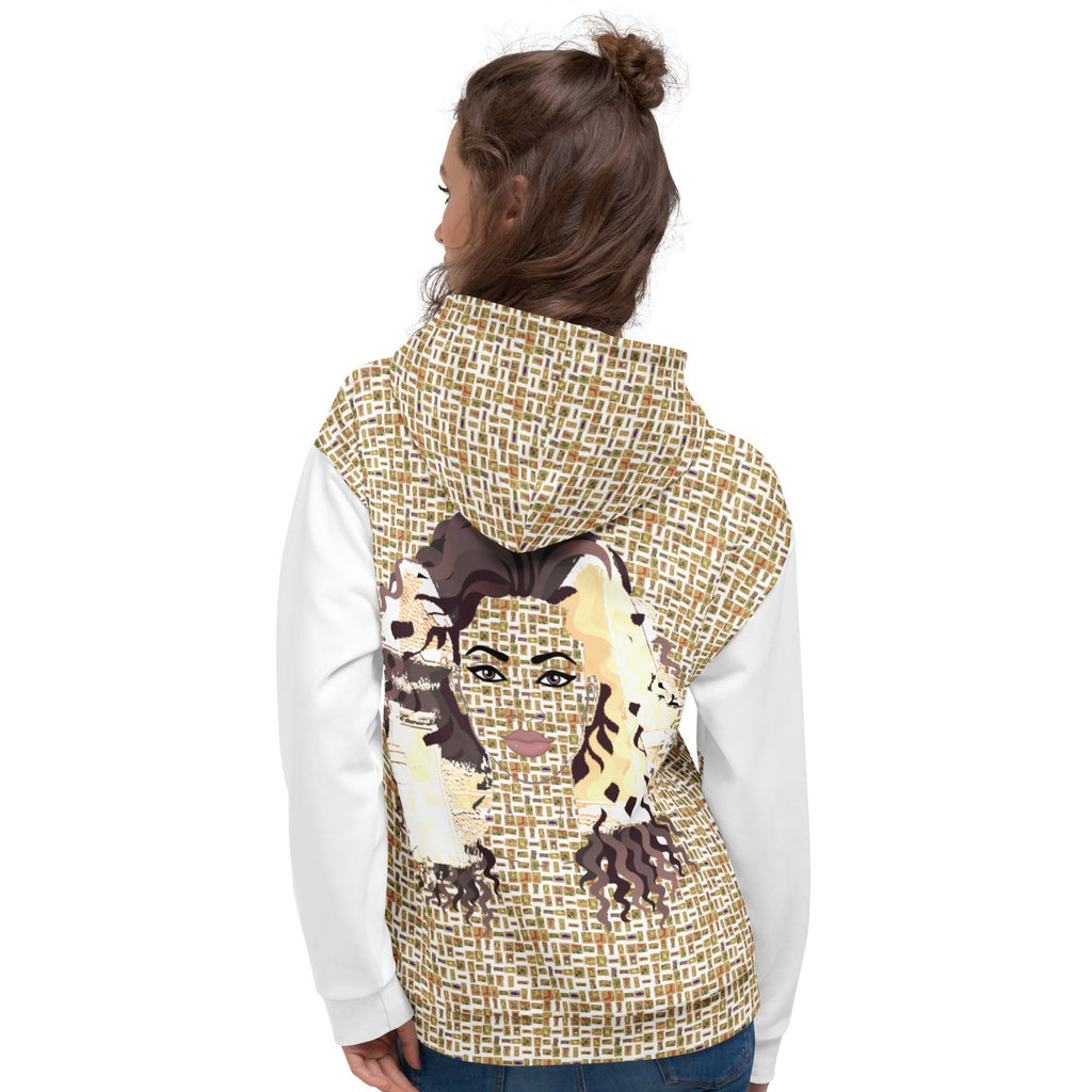 Nubian Girl (White) Unisex Pullover Hoodie (6 Colors Available) - Conscious Apparel Store