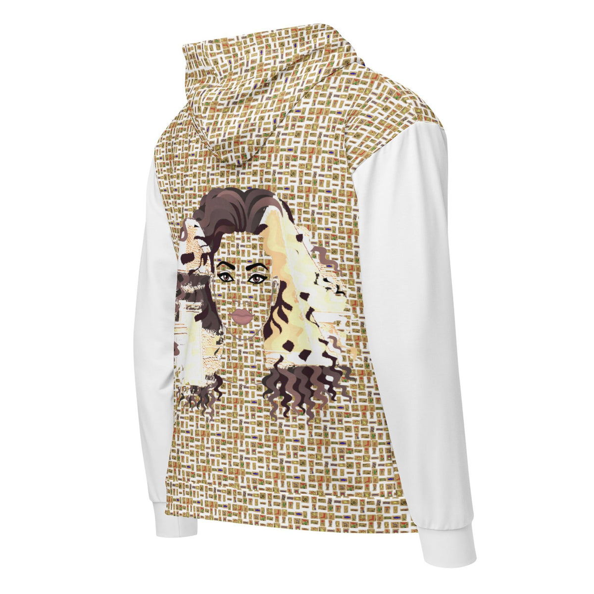 Nubian Girl (White) Unisex zip hoodie (6 Colors Available) - Conscious Apparel Store