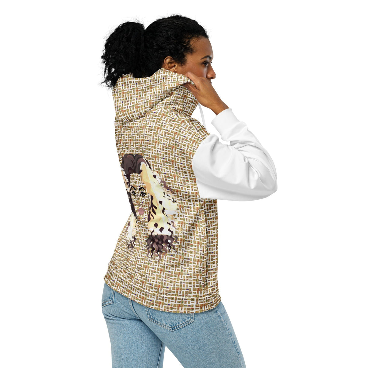 Nubian Girl (White) Unisex zip hoodie (6 Colors Available) - Conscious Apparel Store