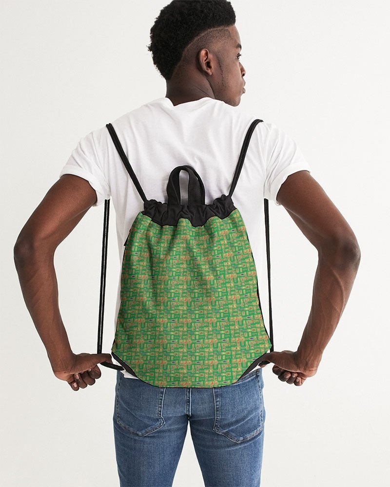 Nubian (Green) Canvas Drawstring Bag (6 Colors Available) - Conscious Apparel Store