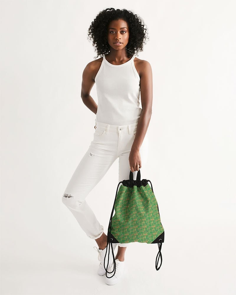 Nubian (Green) Canvas Drawstring Bag (6 Colors Available) - Conscious Apparel Store