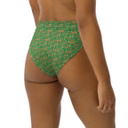 Nubian (Green) high-waisted bikini bottom (6 Colors Available) - Conscious Apparel Store