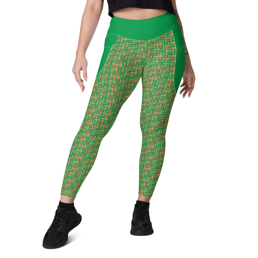 Nubian (Green) Leggings with pockets (6 Colors Available) - Conscious Apparel Store