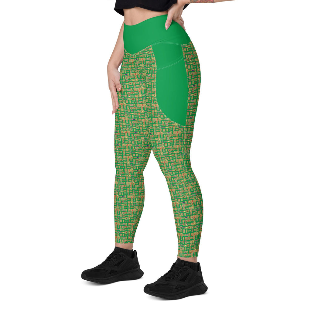 Nubian (Green) Leggings with pockets (6 Colors Available) - Conscious Apparel Store