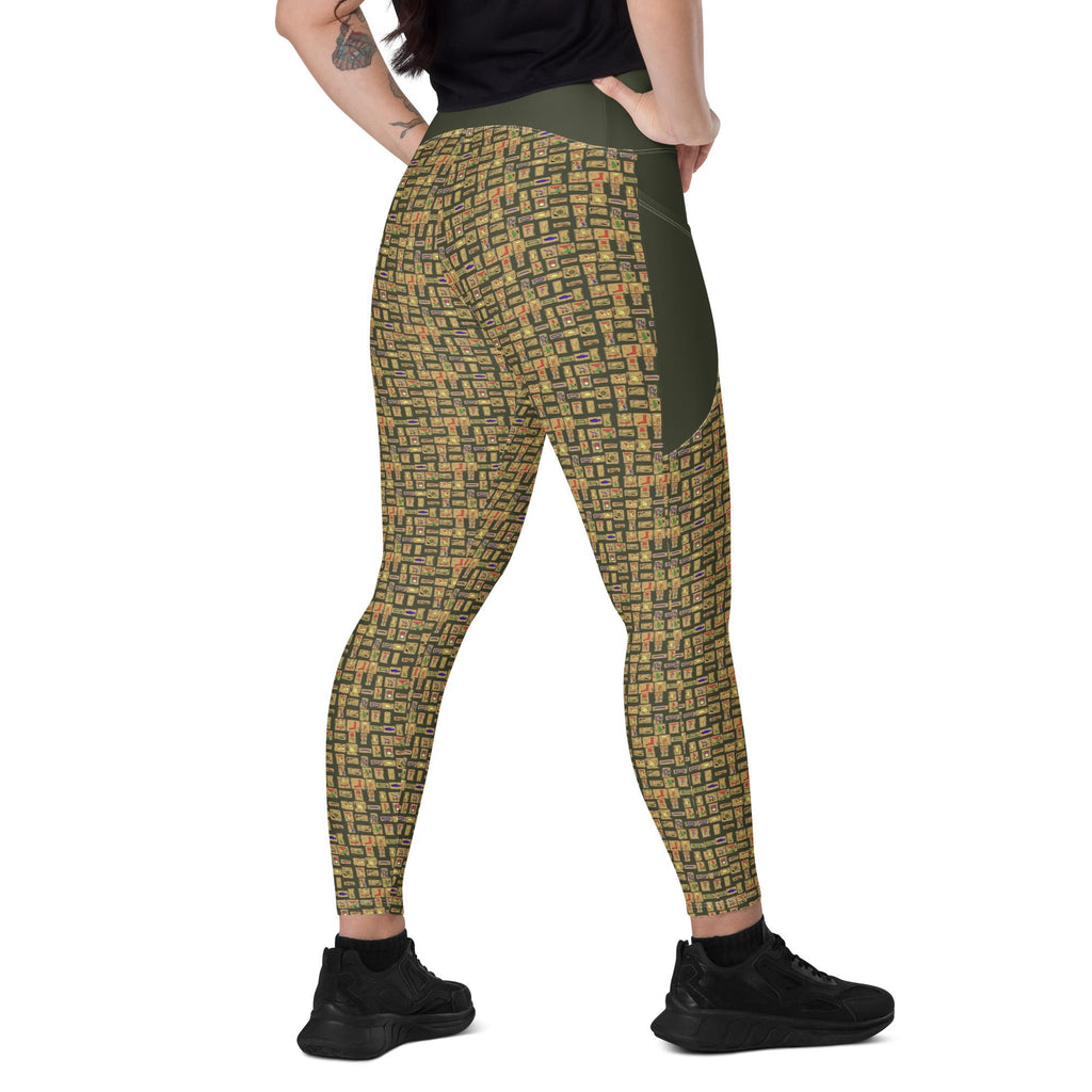Nubian (Olive) Leggings with pockets (6 Colors Available) - Conscious Apparel Store