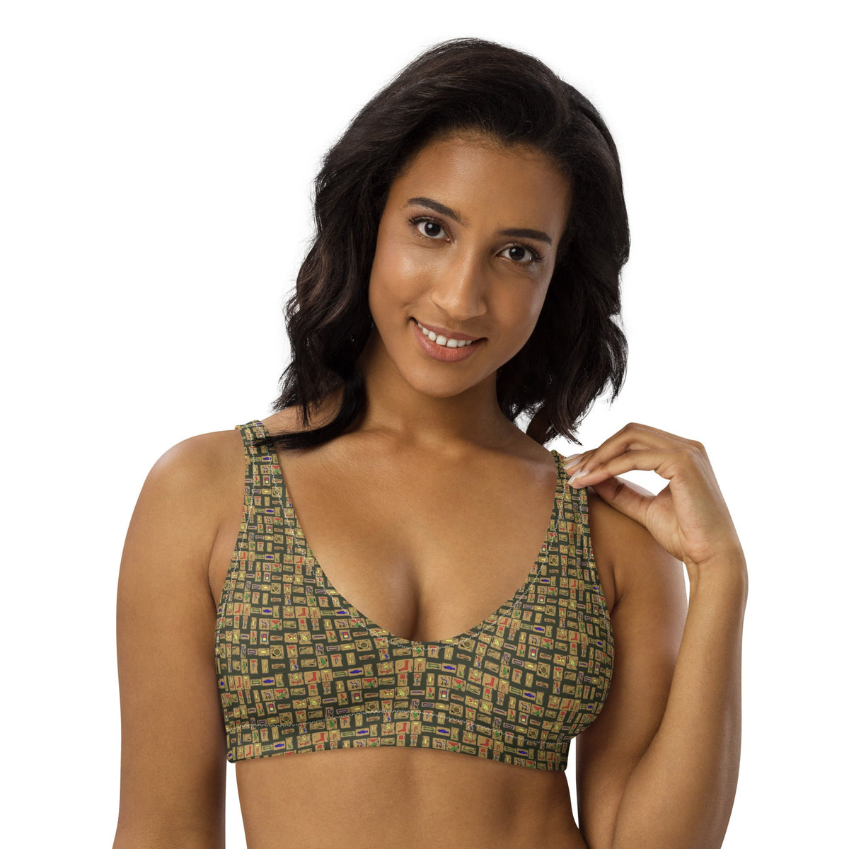 Nubian (Olive) padded bikini top (6 Colors Available) - Conscious Apparel Store
