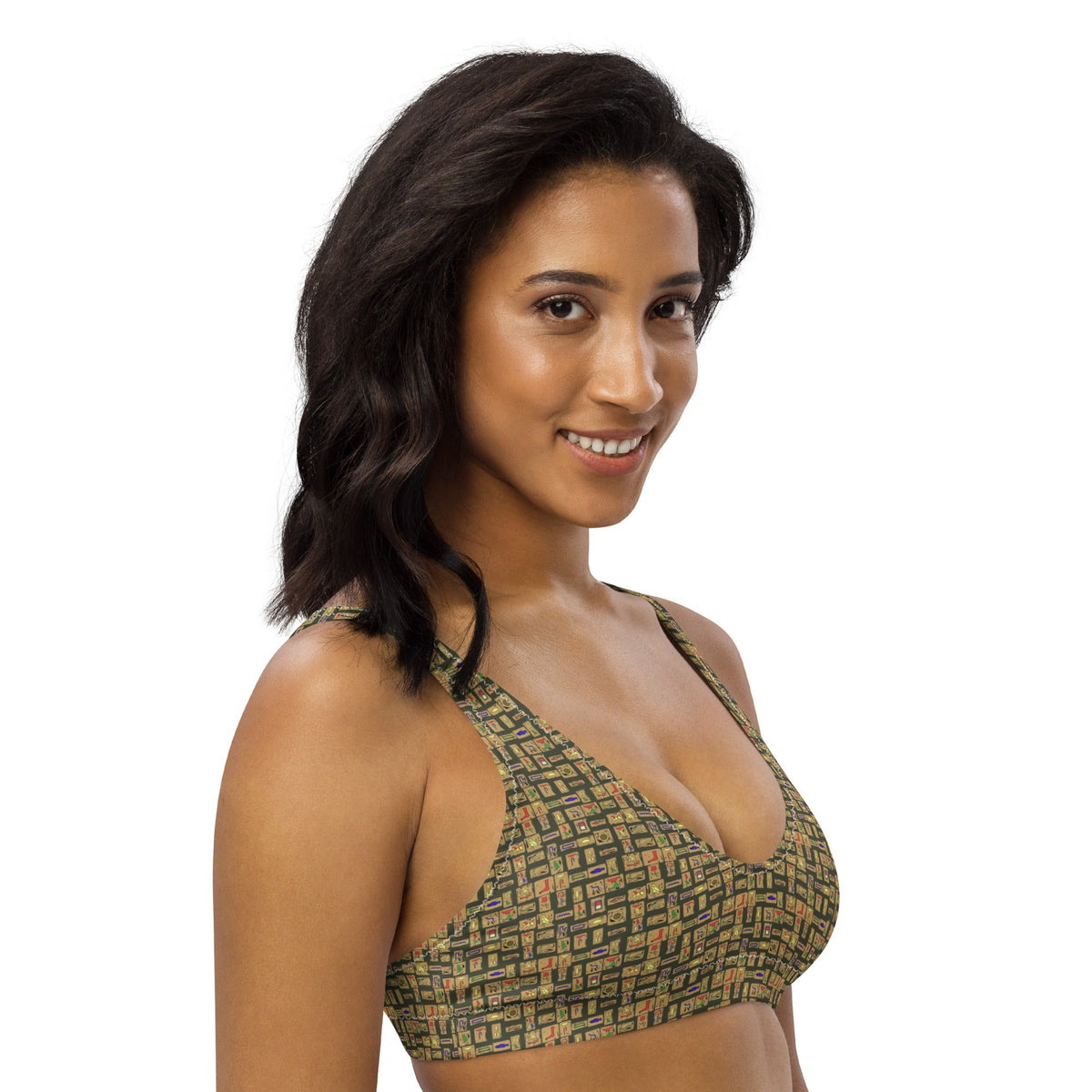Nubian (Olive) padded bikini top (6 Colors Available) - Conscious Apparel Store
