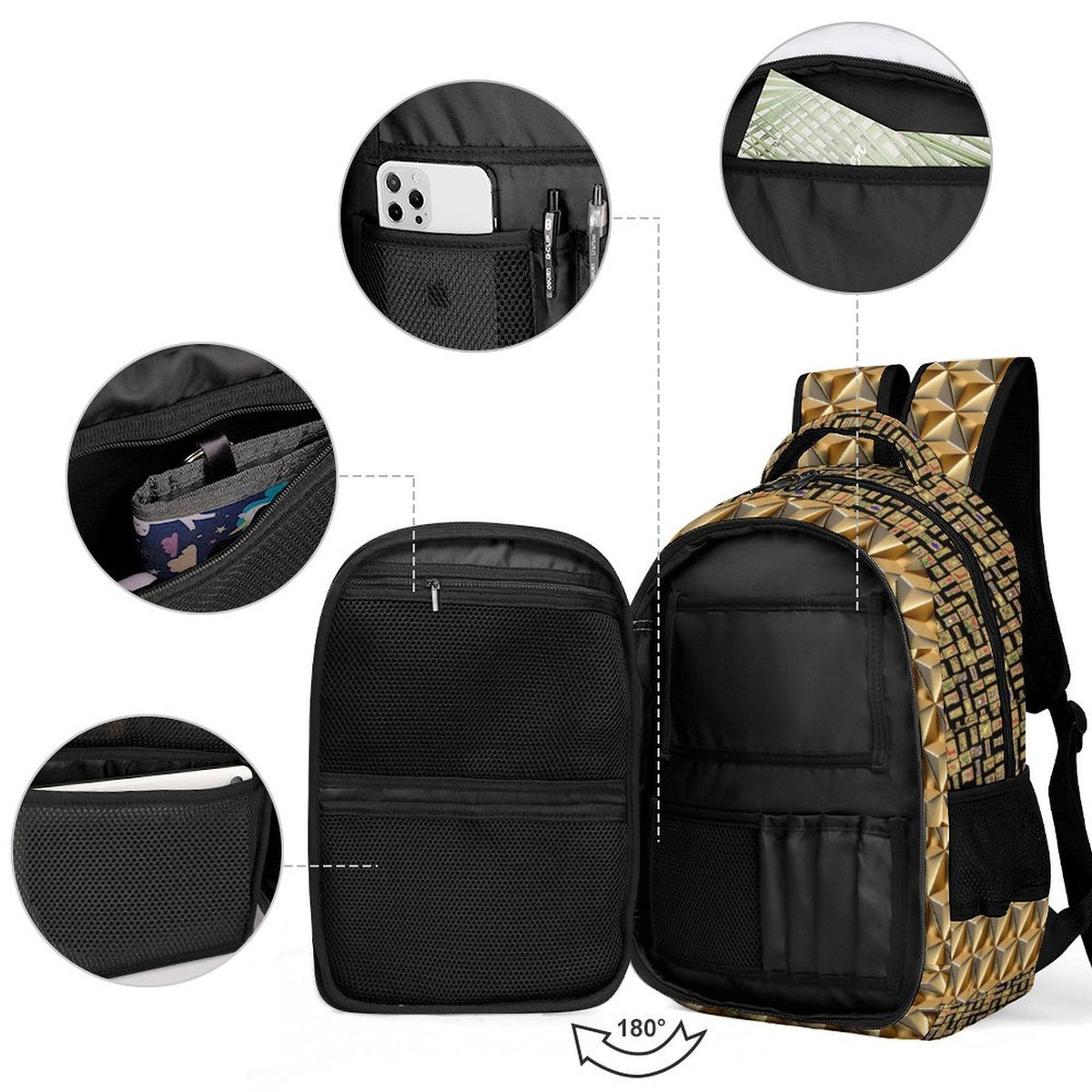 Nubian Queen Casual Backpack (Black) (5 Colors Available) - Conscious Apparel Store