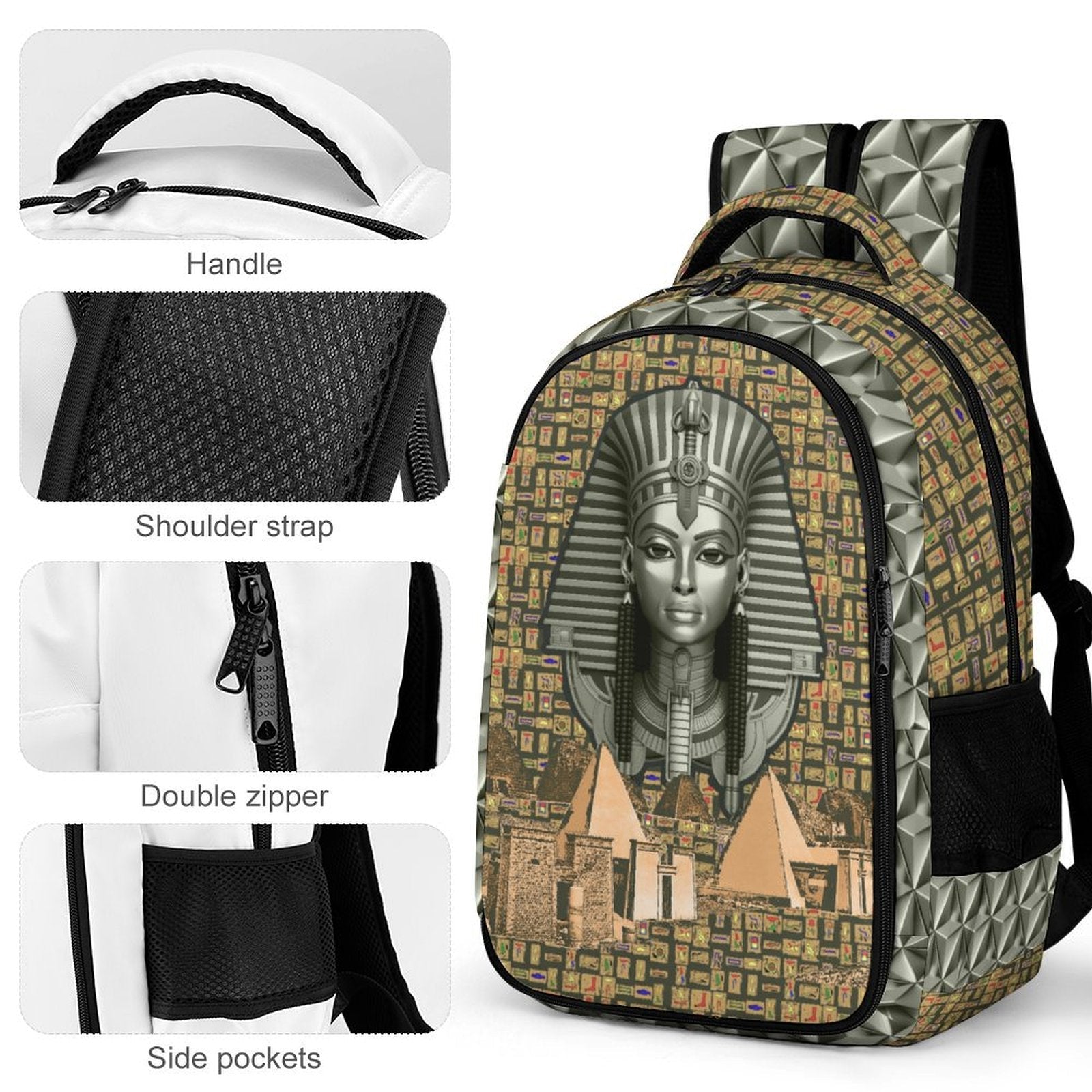 Nubian Queen Casual Backpack (Olive) (5 Colors Available) - Conscious Apparel Store