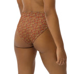 Nubian (Red-Rust) high-waisted bikini bottom (6 Colors Available) - Conscious Apparel Store