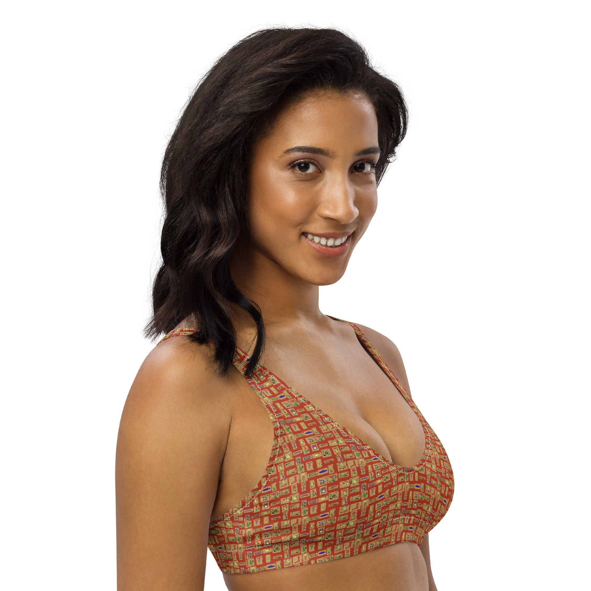 Nubian (Red-Rust) padded bikini top (6 Colors Available) - Conscious Apparel Store