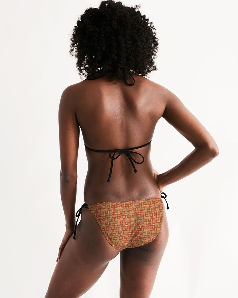 Nubian (Red-Rust) Triangle String Bikini (6 Colors Available) - Conscious Apparel Store
