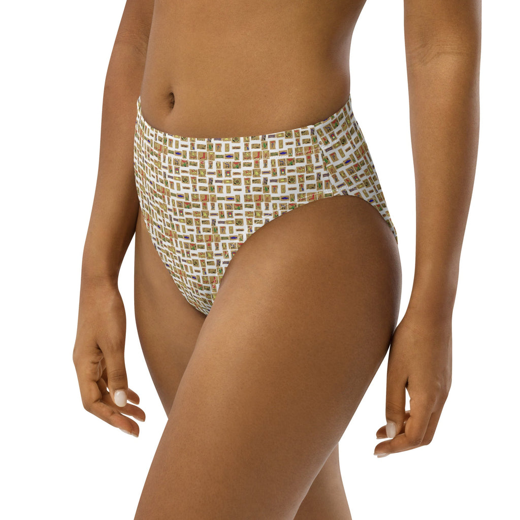 Nubian (White) high-waisted bikini bottom (6 Colors Available) - Conscious Apparel Store
