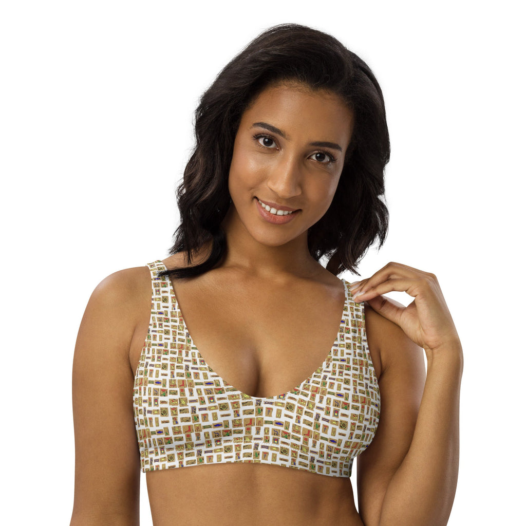 Nubian (White) padded bikini top (6 Colors Available) - Conscious Apparel Store