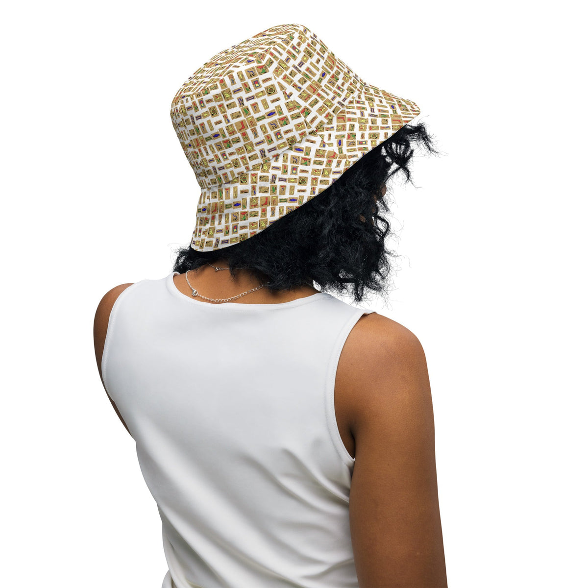 Nubian (White) Reversible bucket hat (6 Colors Available) - Conscious Apparel Store